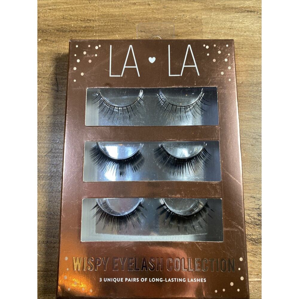 NIB - La La Wispy Eyelash Collection - 3 Unique Pairs Long Lasting - NEW